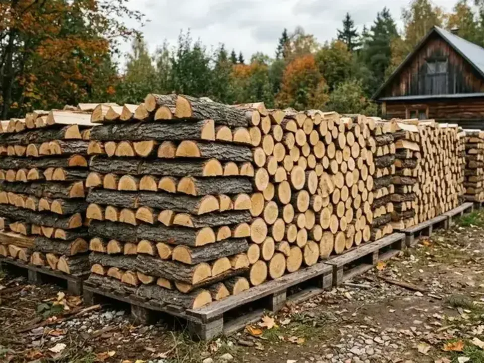 Дубовые дрова естественной сушки